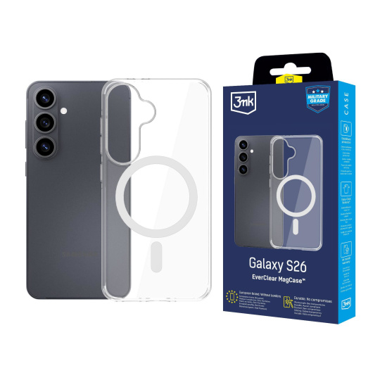 3mk ochranný kryt EverClear MagCase pro Samsung Galaxy S26 3mk ochranný kryt EverClear MagCase pro Samsung Galaxy S26
