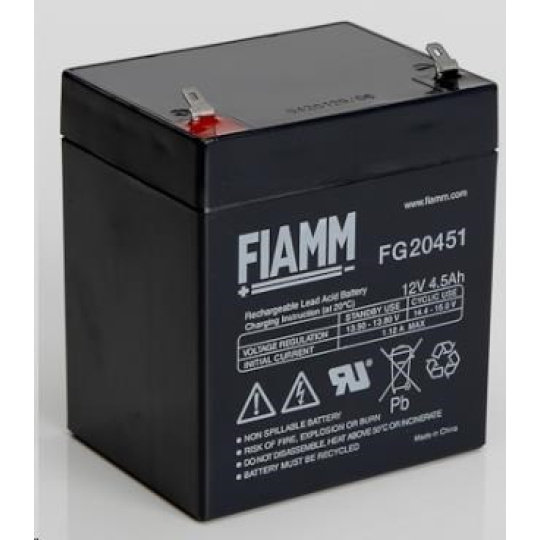 Batéria - Fiamm FG20451 (12V/4,5Ah - Faston 187), životnosť 5 rokov