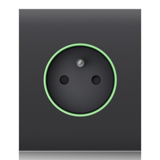 Ajax CenterCover (smart) - Středový kryt zásuvky, horizontální, grafitová Ajax CenterCover (smart) - Středový kryt zásuvky, horizontální, grafitová