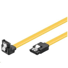Kábel PREMIUMCORD SATA 3.0 údajov 50 cm, 90°, kovové západky Kábel PREMIUMCORD SATA 3.0 údajov 50 cm, 90°, kovové západky