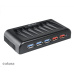 AKASA HUB USB Connect 7EX, 7x USB 3.0, 2 nabíjacie porty USB, externé, s napájacím adaptérom