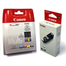 Canon BJ CARTRIDGE PGI-550/CLI-551 PGBK/C/M/Y/BK/GY Multi Pack Canon BJ CARTRIDGE PGI-550/CLI-551 PGBK/C/M/Y/BK/GY Multi Pack