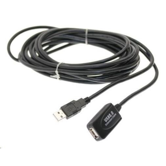 PREMIUMCORD USB 2.0 opakovač a predlžovací kábel A/M-A/F 5m