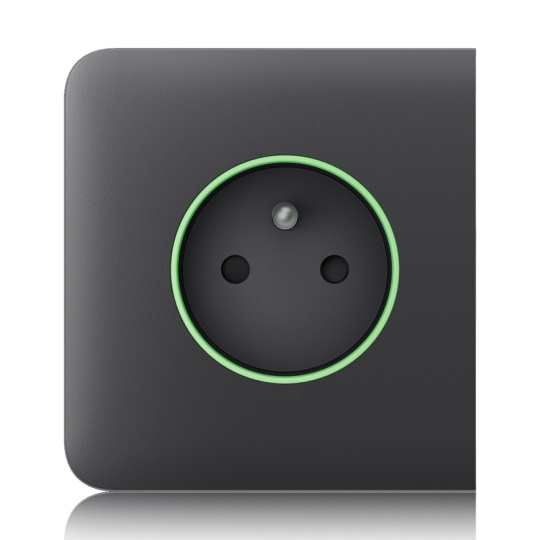 Ajax  SideCover (smart) - Boční kryt zásuvky, horizontální, grafitová