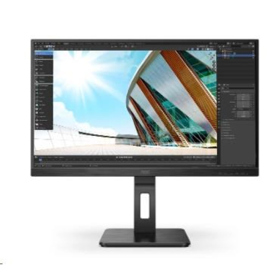 AOC MT IPS LCD WLED 27" 27P2Q - panel IPS, 1920x1080, D-Sub, DVI, HDMI, DP, USB, reproduktory, pivot