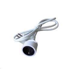 Solight prodlužovací kabel - spojka, 1 zásuvka, bílá, 1,5m Solight prodlužovací kabel - spojka, 1 zásuvka, bílá, 1,5m