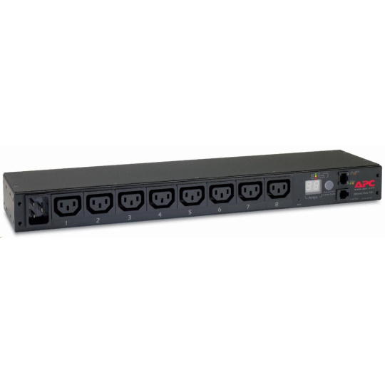 APC Rack PDU, meraná, 1U, 16A, 208/230V, (8)C13, IEC-320 C20 2.5m