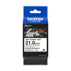 BROTHER HSE-251 Labelling Supplies, 23.6mm Black on White Heat Shrink Tube