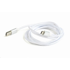 GEMBIRD Kábel CABLEXPERT USB A samec/Micro B samec 2.0, 1,8 m, opletené, strieborné, blister GEMBIRD Kábel CABLEXPERT USB A samec/Micro B samec 2.0, 1,8 m, opletené, strieborné, blister
