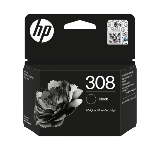 HP 308 Black Original Ink Cartridge (160 pages)