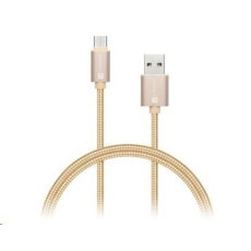 CONNECT IT Wirez Premium Metallic USB C - USB, ružové zlato, 1 m CONNECT IT Wirez Premium Metallic USB C - USB, ružové zlato, 1 m