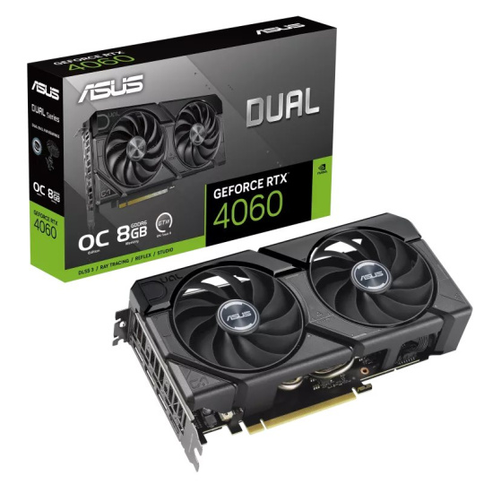 ASUS VGA NVIDIA GeForce RTX 4060 DUAL OC EVO 8G, 8G GDDR6, 3xDP, 1xHDMI