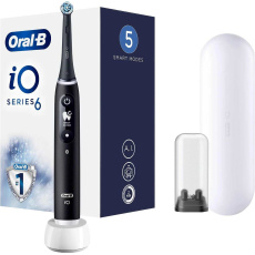Oral-B iO6 elektrický zubní kartáček, magnetický, 5 režimů, displej, umělá inteligence, časovač, černý Oral-B iO6 elektrický zubní kartáček, magnetický, 5 režimů, displej, umělá inteligence, časovač, černý