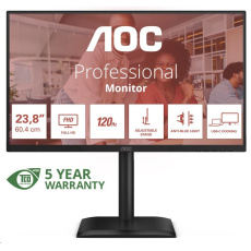 AOC MT 23,8" 24E4CV - 1920x1080,IPS,120Hz,1xHDMI,1xDP,USBhub,USB-C,PD,RJ45,Repro,Pivot