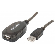 MANHATTAN USB kábel 2.0 A-A, aktívne predĺženie 20 m, možnosť reťazenia MANHATTAN USB kábel 2.0 A-A, aktívne predĺženie 20 m, možnosť reťazenia