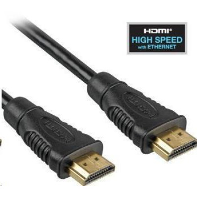 PremiumCord HDMI High Speed + Ethernet kabel, zlacené konektory, 1.5m