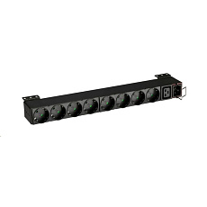 Eaton FlexPDU, 1U, vstup C20, 4 kW, 16 A, 200-240 V, zásuvky: (1) C19/(8) SHUKO, DIN Eaton FlexPDU, 1U, vstup C20, 4 kW, 16 A, 200-240 V, zásuvky: (1) C19/(8) SHUKO, DIN