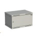Nástenná rozvodná skriňa Solarix SENSA 6U 400mm, plechové dvere, RAL 7035 SENSA-6U-64-21-G