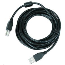 Kábel USB GEMBIRD 2.0 Prémiový kábel A-B 3 m (čierny, feritový, pozlátené kontakty) Kábel USB GEMBIRD 2.0 Prémiový kábel A-B 3 m (čierny, feritový, pozlátené kontakty)