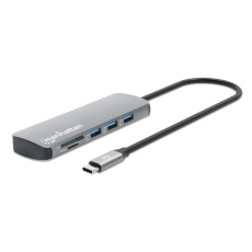 MANHATTAN Dokovací stanice USB-C 9v1, HDMI, USB-C 3.0, USB-C PD 100W, 3xUSB-A 3.0, SD/microSD, RJ45 MANHATTAN Dokovací stanice USB-C 9v1, HDMI, USB-C 3.0, USB-C PD 100W, 3xUSB-A 3.0, SD/microSD, RJ45