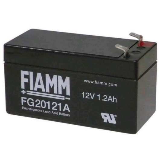 Batéria - Fiamm FG20121A (12V/1,2Ah - Faston 187 - 48mm), životnosť 5 rokov