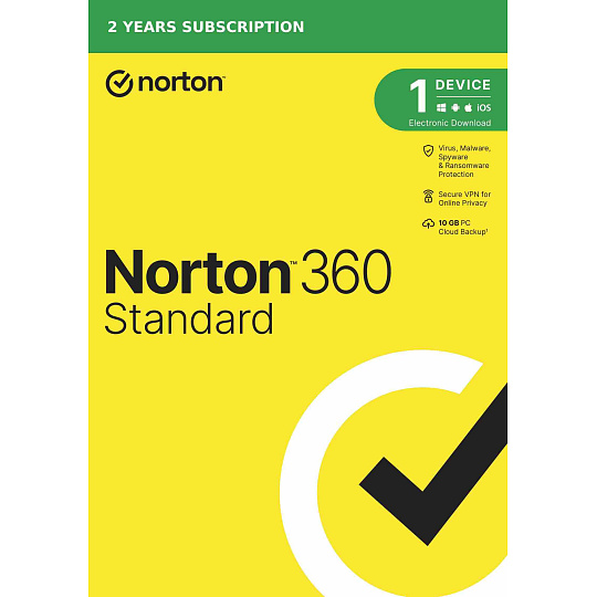 NORTON 360 STANDARD 10 GB + VPN 1 používateľ pre 1 zariadenie na 2 roky ESD NORTON 360 STANDARD 10 GB + VPN 1 používateľ pre 1 zariadenie na 2 roky ESD
