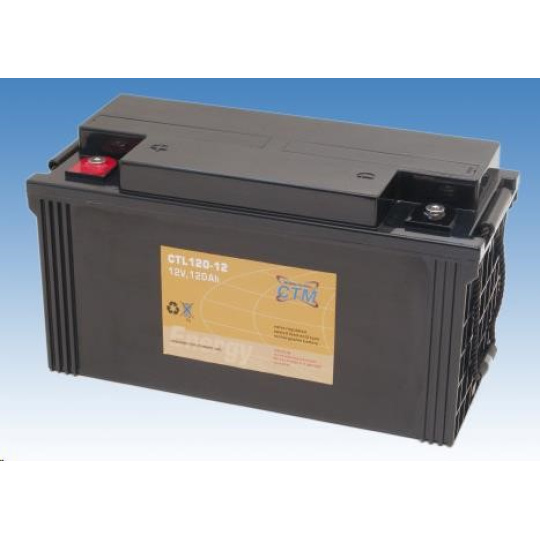 Batéria - CTM CTL 120-12 (12V/120Ah - M6), životnosť 10-12 rokov