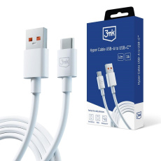 3mk datový kabel - Hyper Cable A to C 1.2m 3A, bílá 3mk datový kabel - Hyper Cable A to C 1.2m 3A, bílá
