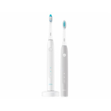 Oral-B Pulsonic SLIM Clean 2900 elektrický zubní kartáček, sonický, 62 000 pulzů, 2 režimy, 2 kusy, bílý a šedý