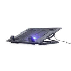 GEMBIRD Stojan na notebook NBS-1F17T-01, pre notebooky do 17", 150 mm ventilátor, LED, čierny GEMBIRD Stojan na notebook NBS-1F17T-01, pre notebooky do 17", 150 mm ventilátor, LED, čierny