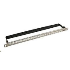 Solarix Univerzálny modulárny nemontovaný patch panel 24 portov z nehrdzavejúcej ocele 0,5U SX24HDM-0-STP-SL-UNI Solarix Univerzálny modulárny nemontovaný patch panel 24 portov z nehrdzavejúcej ocele 0,5U SX24HDM-0-STP-SL-UNI