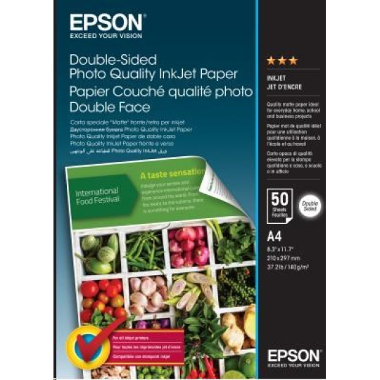 Papier EPSON A4 - obojstranný atramentový papier fotografickej kvality A4 50 listov