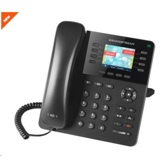 Grandstream GXP2135 [telefón VoIP - 4x účet SIP, HD audio, bluetooth, podpora náhlavnej súpravy, farebný LCD displej, 2x GLAN]