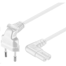 PREMIUMCORD 230V napájací kábel pre magnetofón so zahnutými konektormi 5m, biely PREMIUMCORD 230V napájací kábel pre magnetofón so zahnutými konektormi 5m, biely