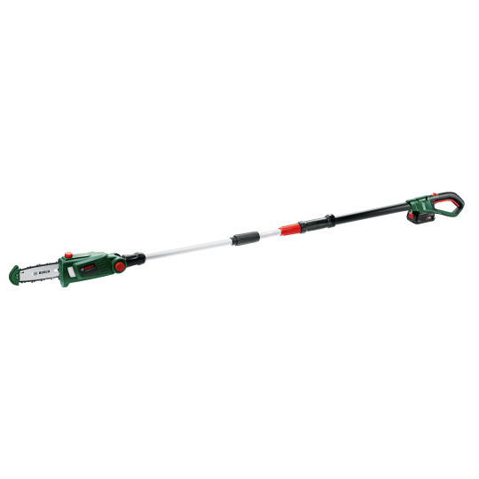 BOSCH UniversalChainPole 18, akumulátorový teleskopický prořezávač větví, 18 V, lišta 20 cm, 4 m/s, akumulátor