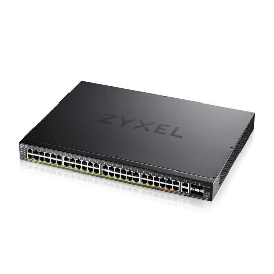 Zyxel XGS2220-54FP, L3 Access Switch, 960W PoE, 40xPoE+/10xPoE++, 48x1G RJ45 2x10mG RJ45, 4x10G SFP+ Uplink, incl. 1 yr