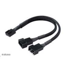Rozdeľovací kábel ventilátora AKASA, 1x 4-pinový ventilátor na 2x 4-pinový, 15 cm Rozdeľovací kábel ventilátora AKASA, 1x 4-pinový ventilátor na 2x 4-pinový, 15 cm