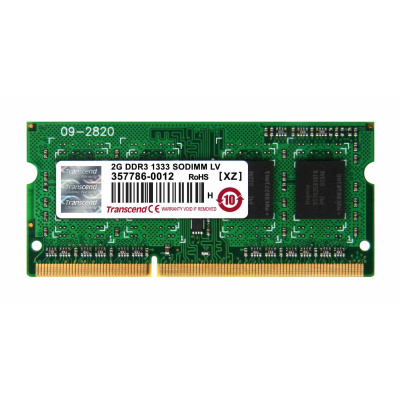 SODIMM DDR3L 2GB 1333MHz TRANSCEND 1Rx8 CL9