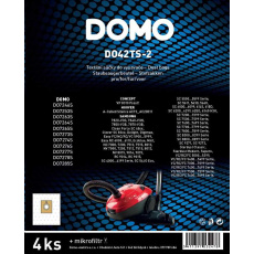 Domo DO42TS-2 Sada text. sáčků do vysavače 3-4l, 4ks Domo DO42TS-2 Sada text. sáčků do vysavače 3-4l, 4ks