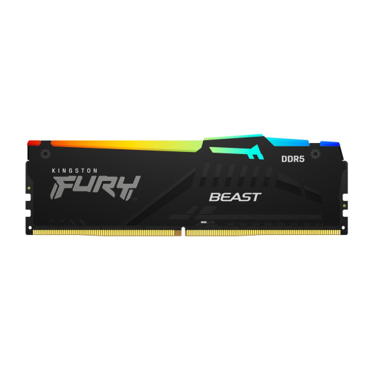 KINGSTON DIMM DDR5 8GB 6000MT/s CL30 Non-ECC FURY Beast RGB XMP, Černá