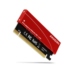 AXAGON PCEM2-S, PCIe x16 - M.2 NVMe M-key slot adaptér, kovový kryt pre pasívne chladenie