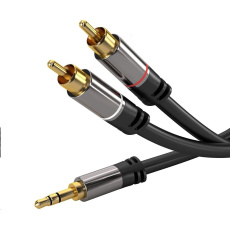 Kábel PREMIUMCORD, Jack 3.5mm-2xCINCH M/M 1,5m Kábel PREMIUMCORD, Jack 3.5mm-2xCINCH M/M 1,5m