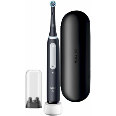 Oral-B iO4 Matt Black elektrický zubní kartáček, magnetický, časovač, tlakový senzor, mobilní aplikace, černý