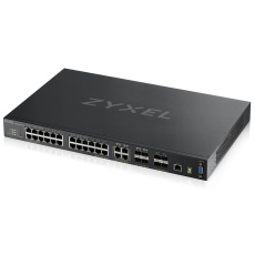 Zyxel XGS4600-32 L3 Managed Switch, 24x gigabit RJ45, 4x gigabit/SFP, 4x 10G SFP+, stohovateľný, dvojitý zdroj napájania