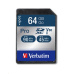 Karta VERBATIM SDXC 64GB Pro, U3, V30 (R:90/W:45 MB/s)