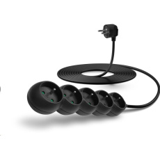 Predlžovací kábel CONNECT IT 230 V, 5 zásuviek, 5 m, bez vypínača (čierny) Predlžovací kábel CONNECT IT 230 V, 5 zásuviek, 5 m, bez vypínača (čierny)