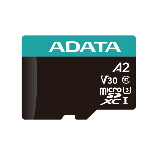 ADATA MicroSDXC karta 512GB Premier Pro UHS-I V30S (R:100/W:80 MB/s) + SD adaptér