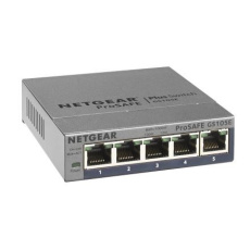 Netgear GS105E ProSafe Plus Switch, 5-portový gigabitový, konfigurovateľný pre PC