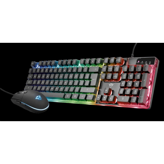 BAZAR - TRUST set klávesnice + myš GXT 838 Azor Gaming Combo CZ/SK - poškozený obal