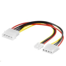 Napájací kábel HDD PREMIUMCORD 5,25"-5,25"+3,5" Napájací kábel HDD PREMIUMCORD 5,25"-5,25"+3,5"